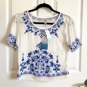 White embroidered top from stitchfix